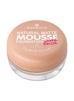 Essence Natural Matte Mousse Foundation 01 Cool Sand  - Image 2