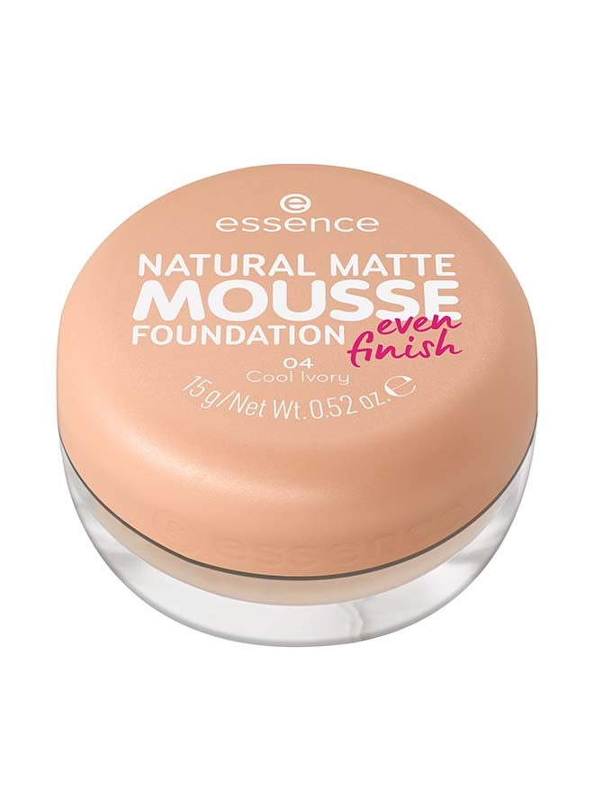 Essence - Natural Matte Mousse Foundation 04 Cool Ivory - Image 1