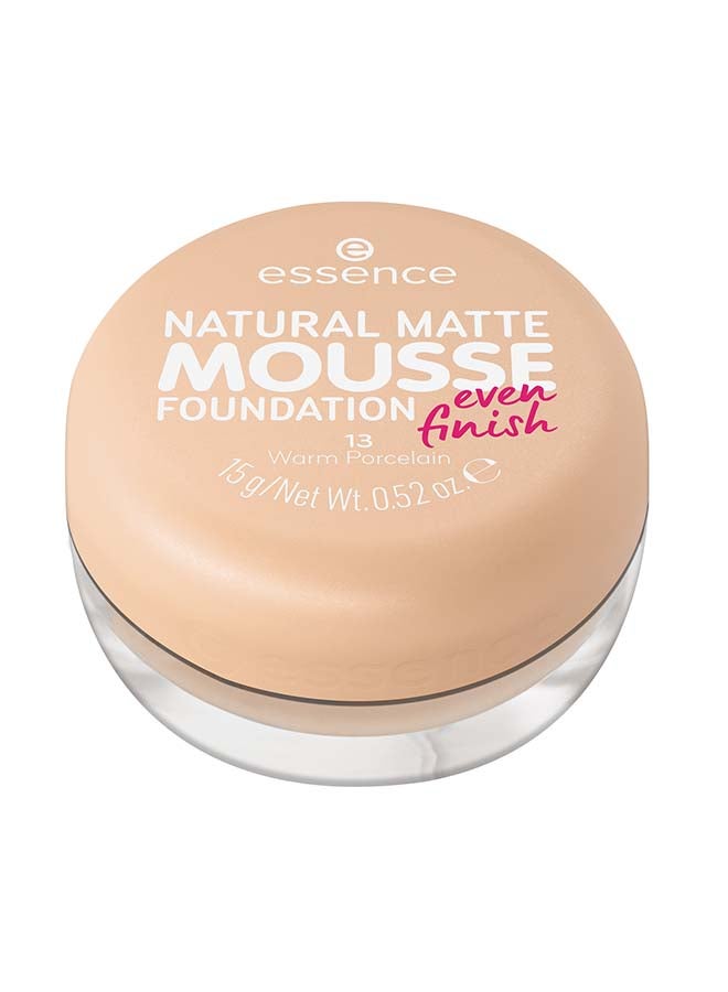 Essence - Natural Matte Mousse Foundation 13 Warm Porcelain - Image 1