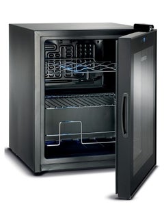 Beverage Cooler 12 Bottles Wine Cooler Refrigerator With Double Glass Door Blue Light Single Temperature Zone 12 L BCM12.000BK Black - v1682511913/N53385803A_2