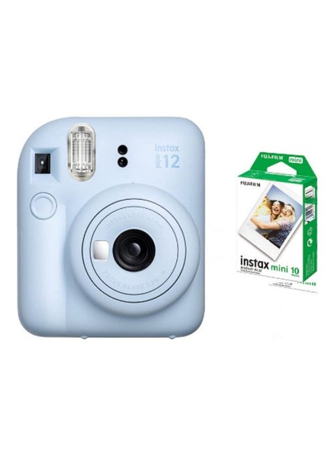 Instax Mini 12 Instant Film Camera With Pack Of 20 Films Pastel Blue