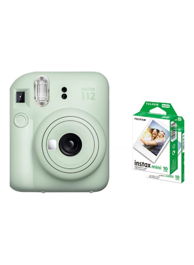 كاميرا Instax Mini 12 للأفلام الفورية مع مجموعة من 20 فيلمًا باللون الأخضر النعناعي - v1682514181/N53402454A_1