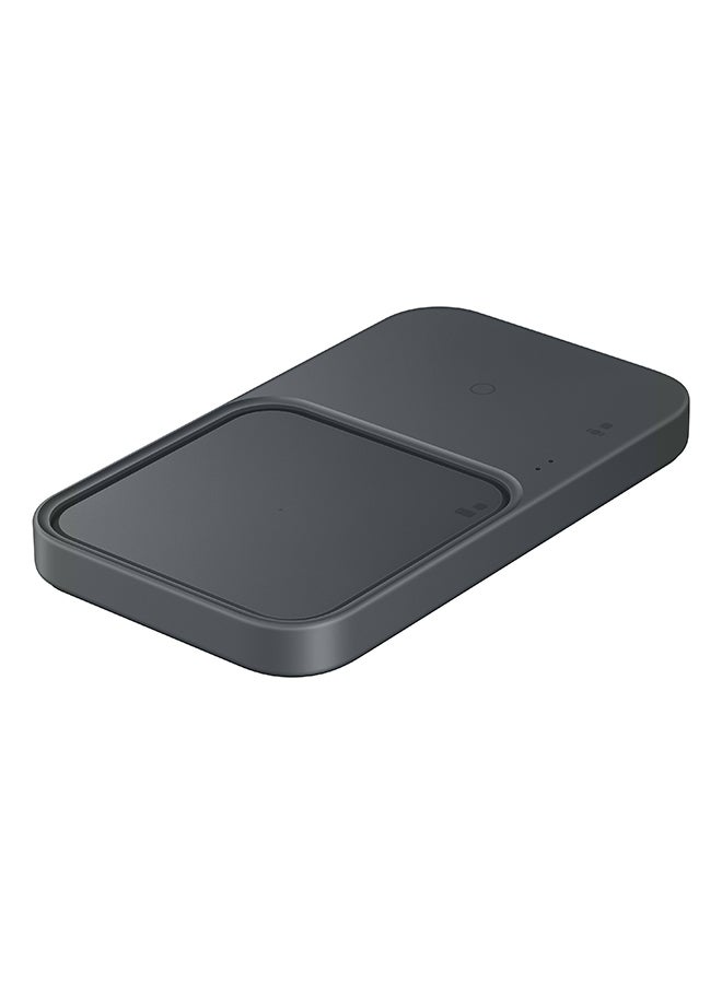 15W Wireless Charger Duo with Travel Adapter Dark Gray