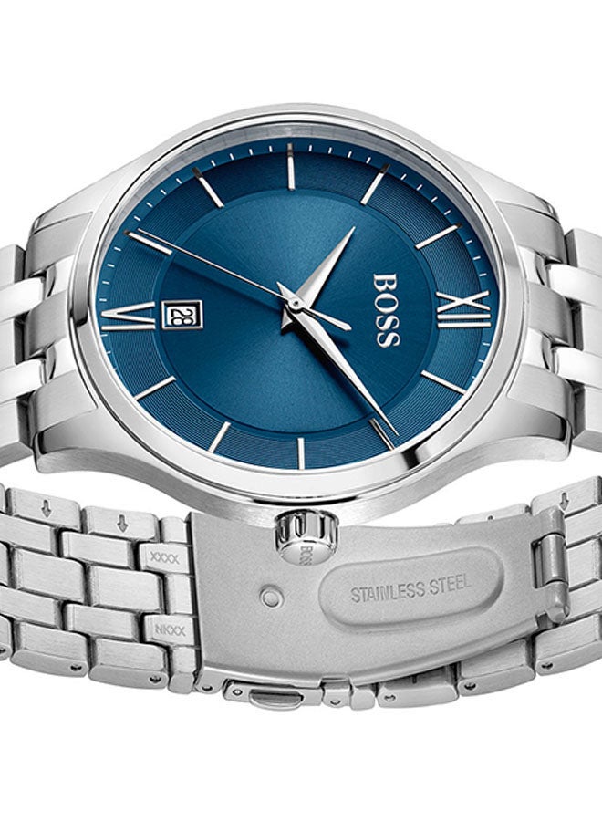 HUGO BOSS Men's Elite  Blue Dial Watch - 1513895  - Image 4