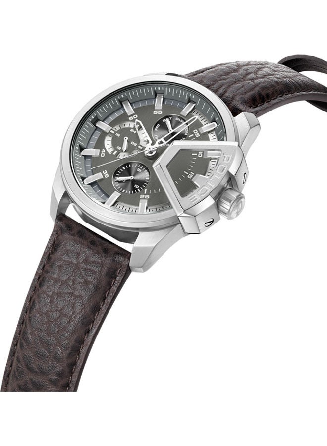 POLICE Men's Analog Round Shape Leather Wrist Watch PEWJF0005703 - 46 Mm - Image 2