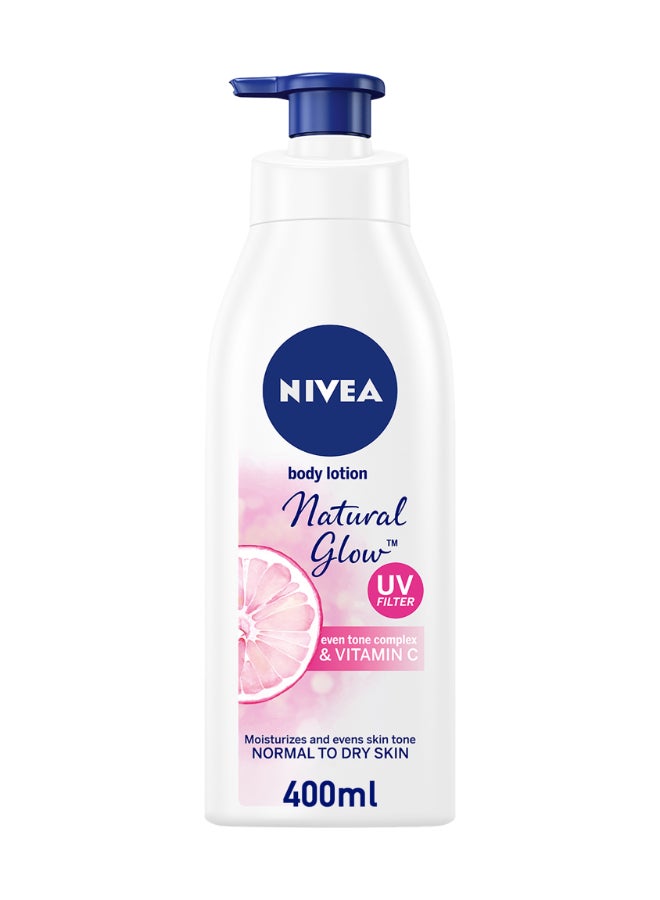 Nivea - Natural Glow Body Lotion, Even Tone, Vitamin C - Normal To Dry Skin 400ml - Image 1
