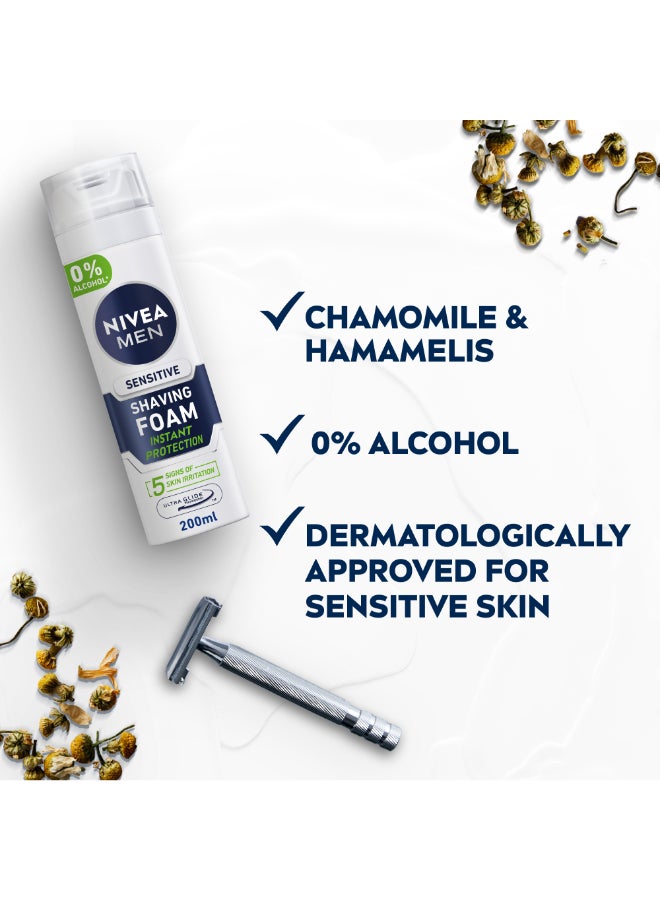 Nivea - Chamomile And Hamamelis Sensitive Shaving Foam For Men 200ml - Image 1