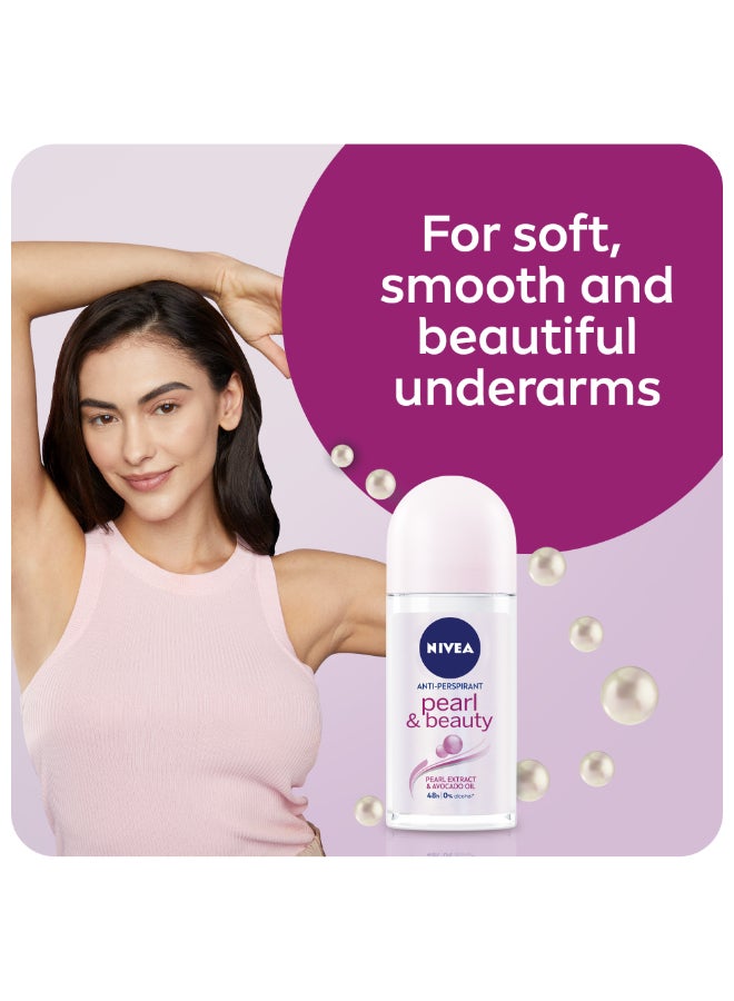 Nivea - Pearl And Beauty Roll On Deodorant 50ml - Image 1