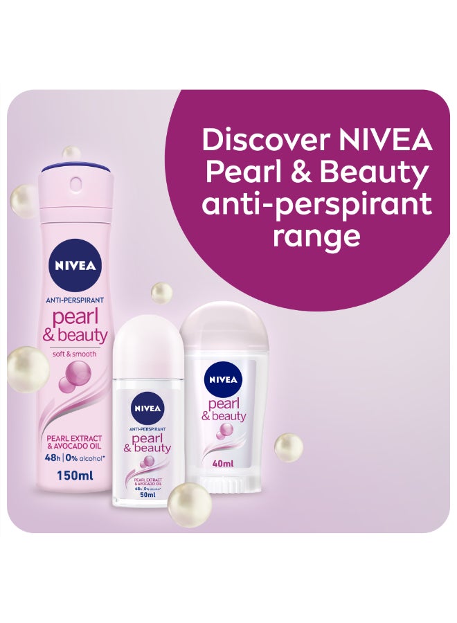 Nivea - Pearl And Beauty Roll On Deodorant 50ml - Image 1