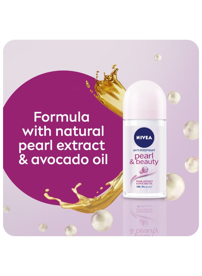 Nivea - Pearl And Beauty Roll On Deodorant 50ml - Image 1