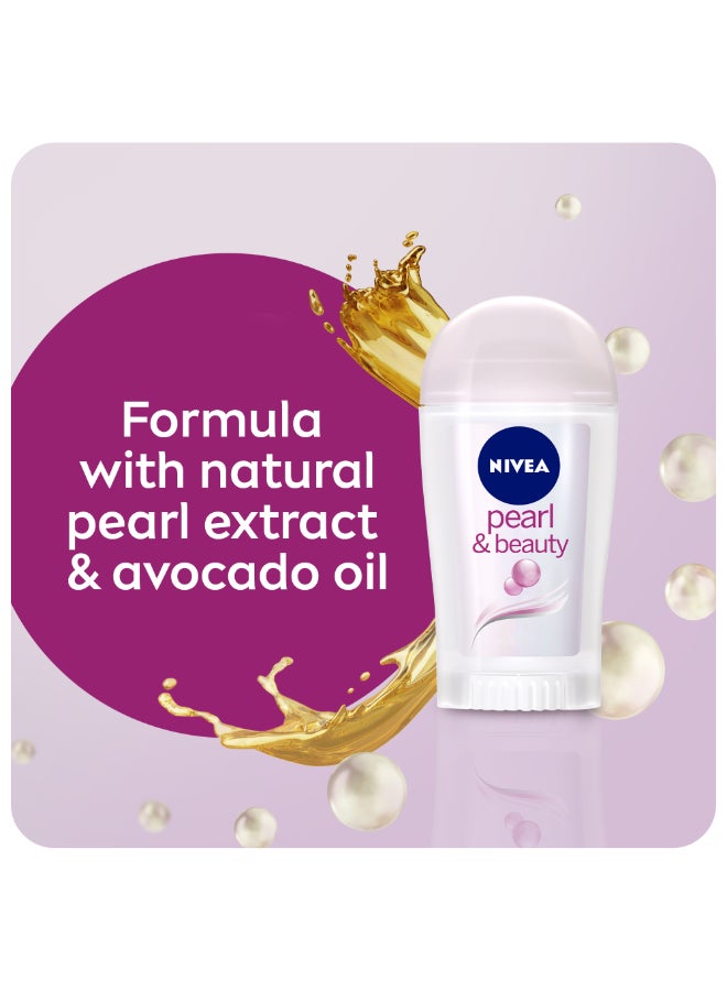 نيفيا مزيل عرق ستيك بيرل آند بيوتي 40ملليلتر - Image 4