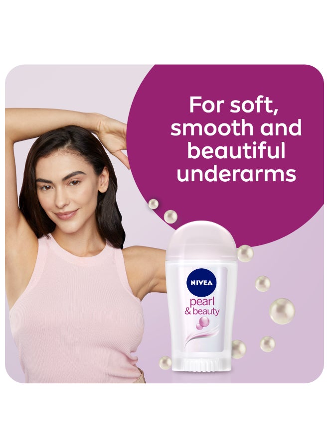 نيفيا مزيل عرق ستيك بيرل آند بيوتي 40ملليلتر - Image 2