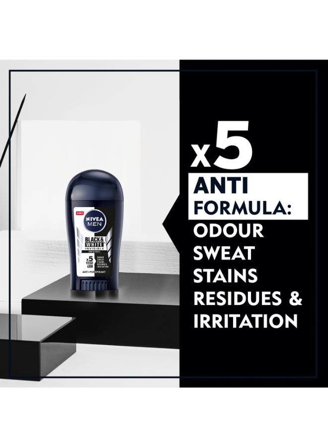 Nivea Men Black And White Invisible Original, Antiperspirant for Men, Stick 40ml - Image 4