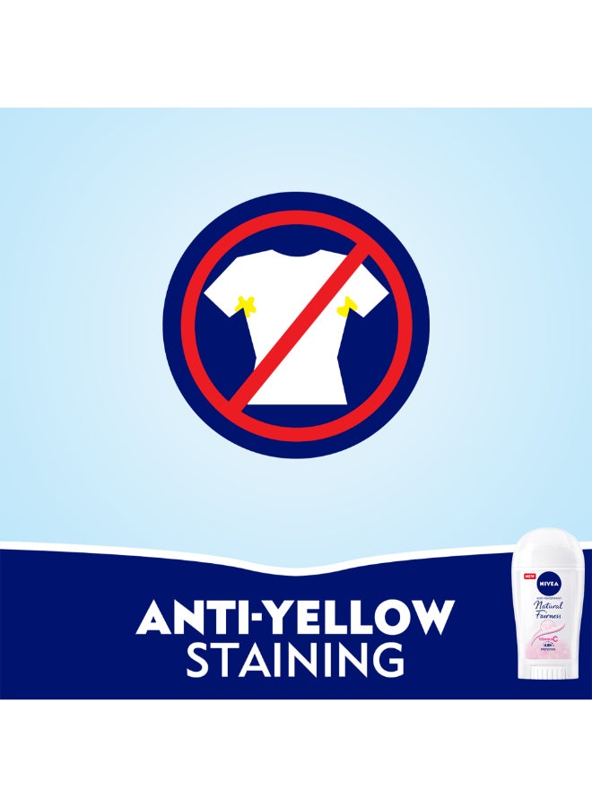 Nivea Natural Fairness Antiperspirant For Women Stick 40ml - Image 4
