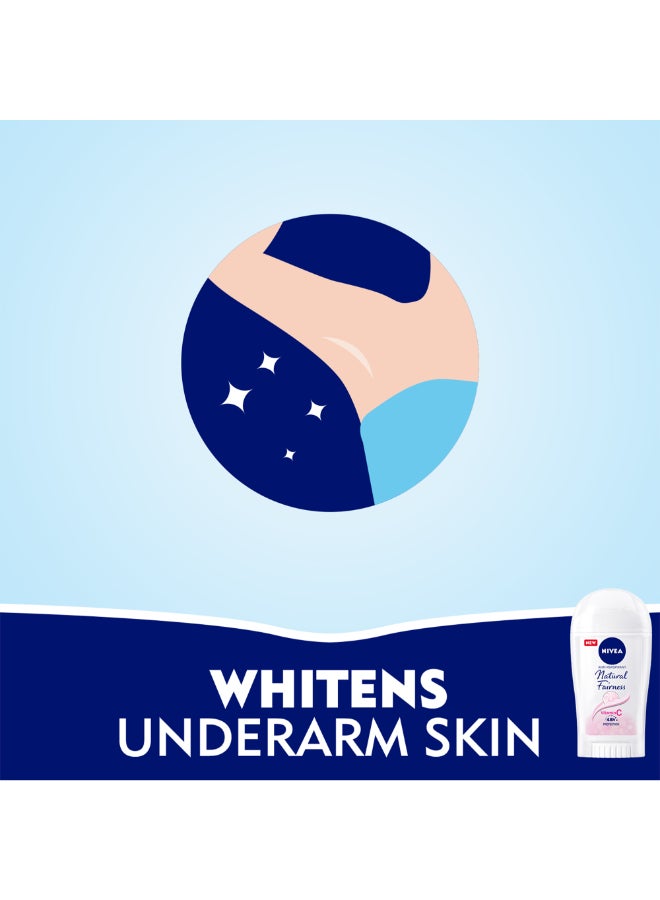 Nivea Natural Fairness Antiperspirant For Women Stick 40ml - Image 5
