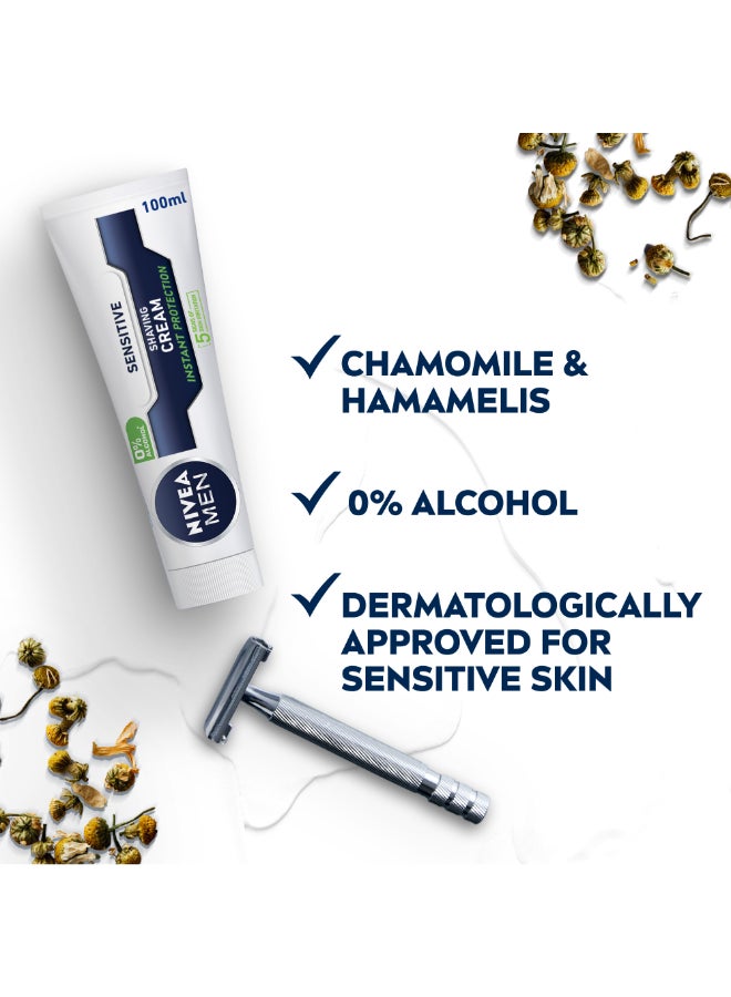 Nivea - MEN Sensitive Shaving Cream, Chamomile & Hamamelis 100ml - Image 1