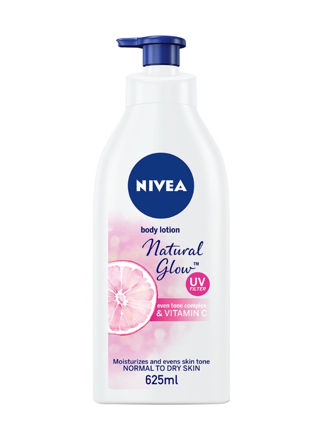 Nivea - Natural Glow Body Lotion, Even Tone, Vitamin C - Normal To Dry Skin 625ml - Image 1