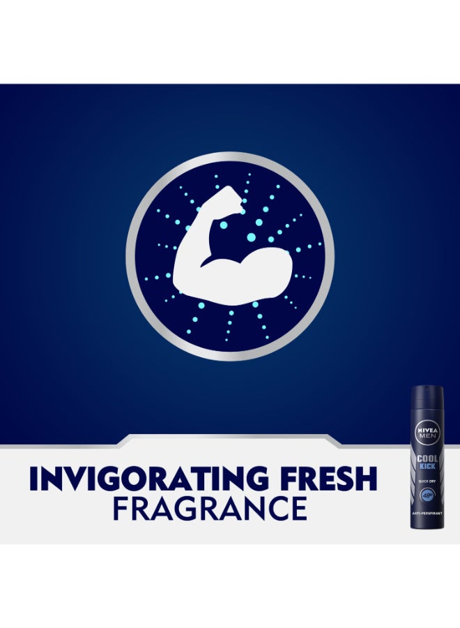 Nivea 72H Cool Kick Spray Deodorant 200ml - Image 3