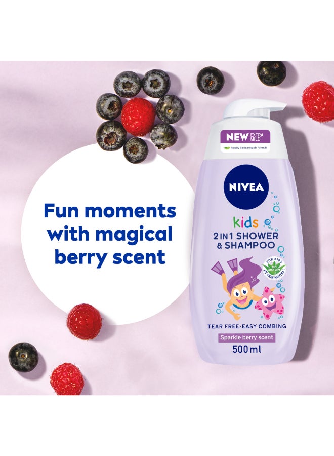 Nivea 3In1 Bio Aloe Vera Shower And Shampoo 500ml - Image 5