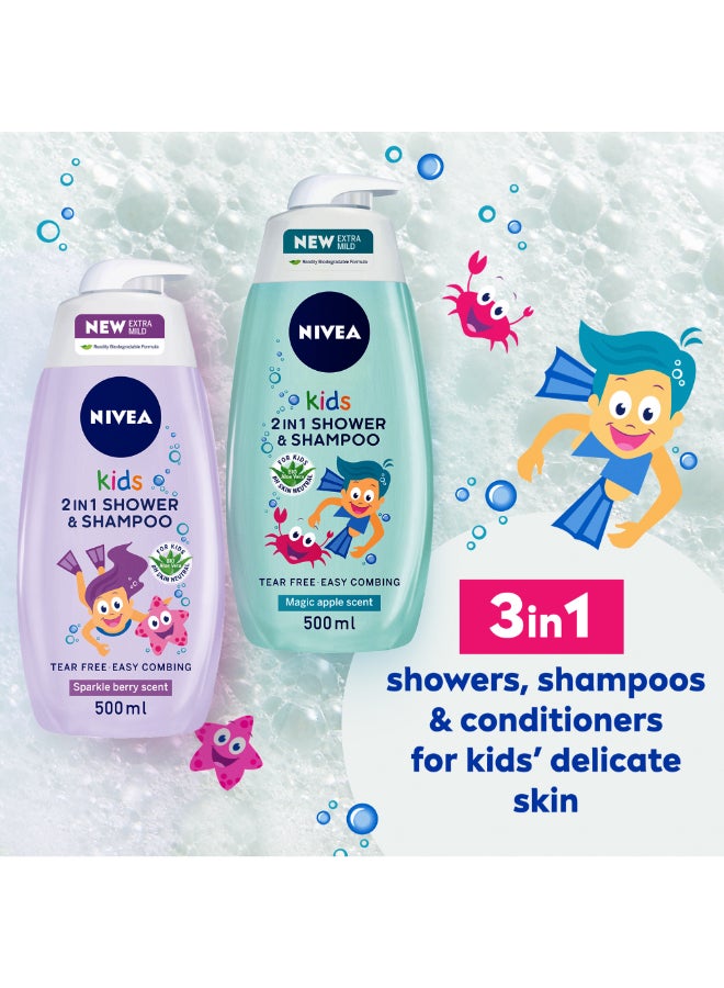 Nivea 3In1 Bio Aloe Vera Shower And Shampoo 500ml - Image 3