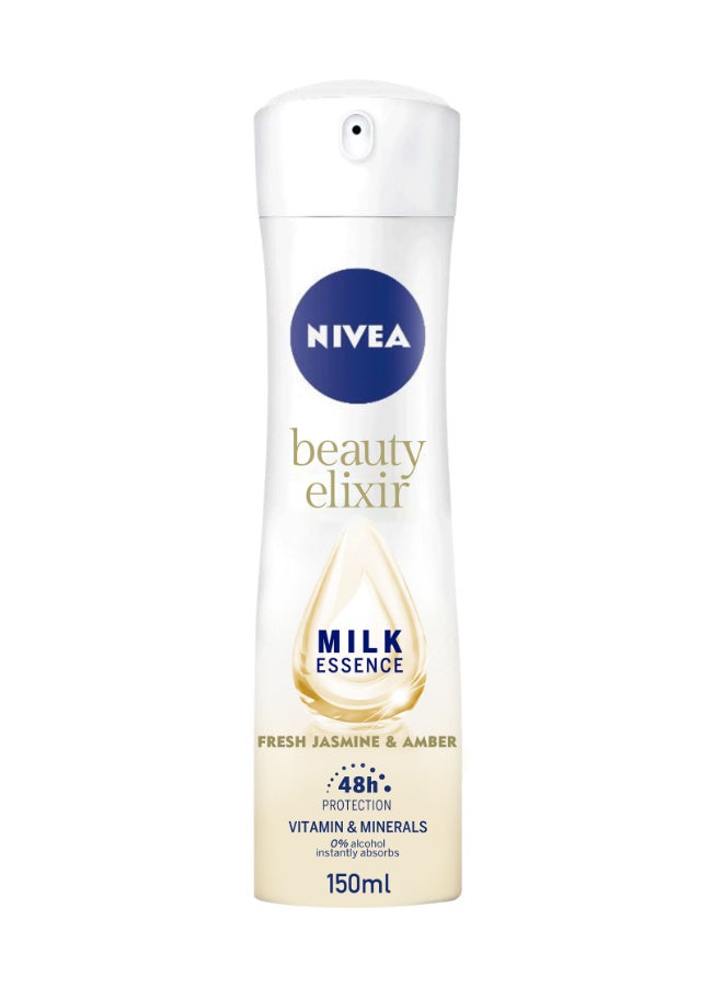 Nivea Beauty Elixir Deodorant Fresh Jasmine and Amber Scent Spray 150ml 