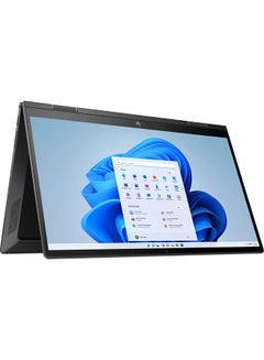 Envy X360 Convertible 2-In-1 Laptop With 15.6-Inch Display, AMD Ryzen 7 5825U Processor/12GB RAM/512GB SSD/AMD Radeon Graphics/Windows 11 Home English Nightfall Black