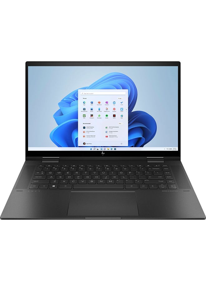 HP - Envy X360 Convertible 2-In-1 Laptop With 15.6-Inch Display, AMD Ryzen 7 5825U Processor/12GB RAM/512GB SSD/AMD Radeon Graphics/Windows 11 Home English Nightfall Black - Image 1