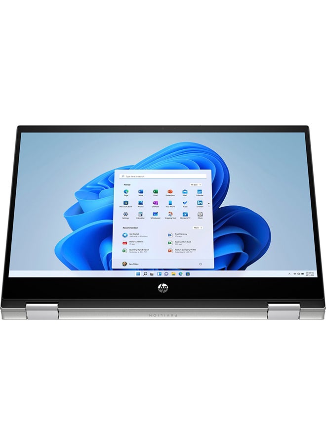Pavilion x360 Convertible 2-In-1  (Upgraded Version) Laptop With 14-Inch Display, Core i5 1235U Processor/8GB RAM/512GB SSD/Intel Iris XE Graphics/Windows 11 Home English Natural English Natural Silver - v1682586952/N53402396A_5