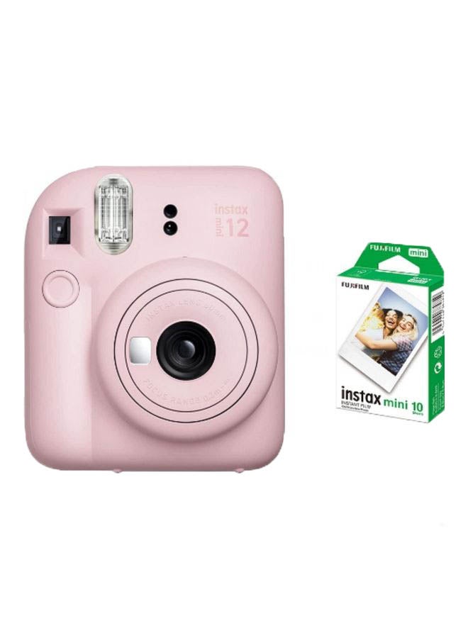 Instax Mini 12 Instant Film Camera With Pack Of 10 Films Blossom Pink - v1682596460/N53402429A_1