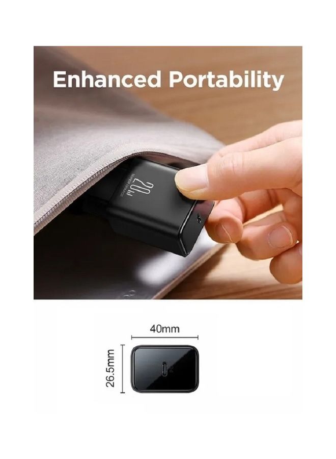 Usb C Plug 20W Pd 3.0 Charger Power Port Usb C Charger With 1M Fast Charging Data Cable For iPhone 14 Pro Max 14 Pro 14 Plus 14 13 12 11 Ipad Mini Magsafe Black