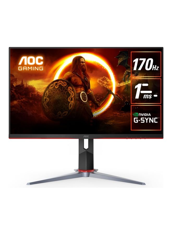 AOC 27" Inch Q27G2SD Gaming Monitor 2K QHD 2560x1440, DisplayHDR 400, IPS Panel Type, 170Hz Refresh Rate, 1ms Response Time, G-Sync Compatible, Adjustable Stand | ms Response Time, G-Sync Compatible, Adjustable Stand | Black & Red  - Image 1