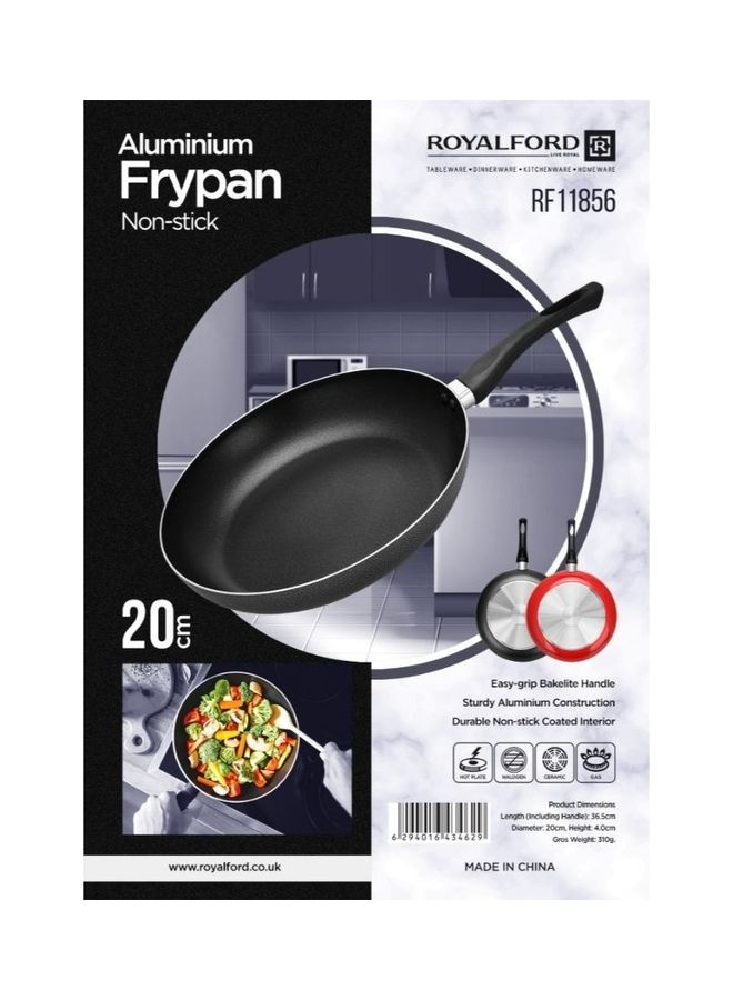 Royalford Aluminum Fry Pan  20 CM Black 20 CMcm  - Image 2