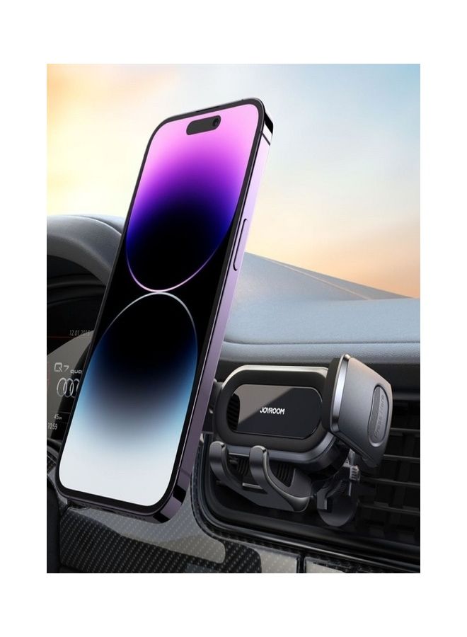 JOYROOM - Car Phone Holder Air Vent Phone Mount 360 Degree Rotateable Flexible Compatible With iPhone 14 13 12 Series Galaxy S23 S22 S21 Black - Image 1