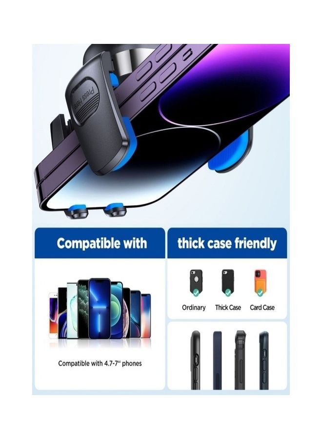 JOYROOM - Car Phone Holder Air Vent Phone Mount 360 Degree Rotateable Flexible Compatible With iPhone 14 13 12 Series Galaxy S23 S22 S21 Black - Image 1