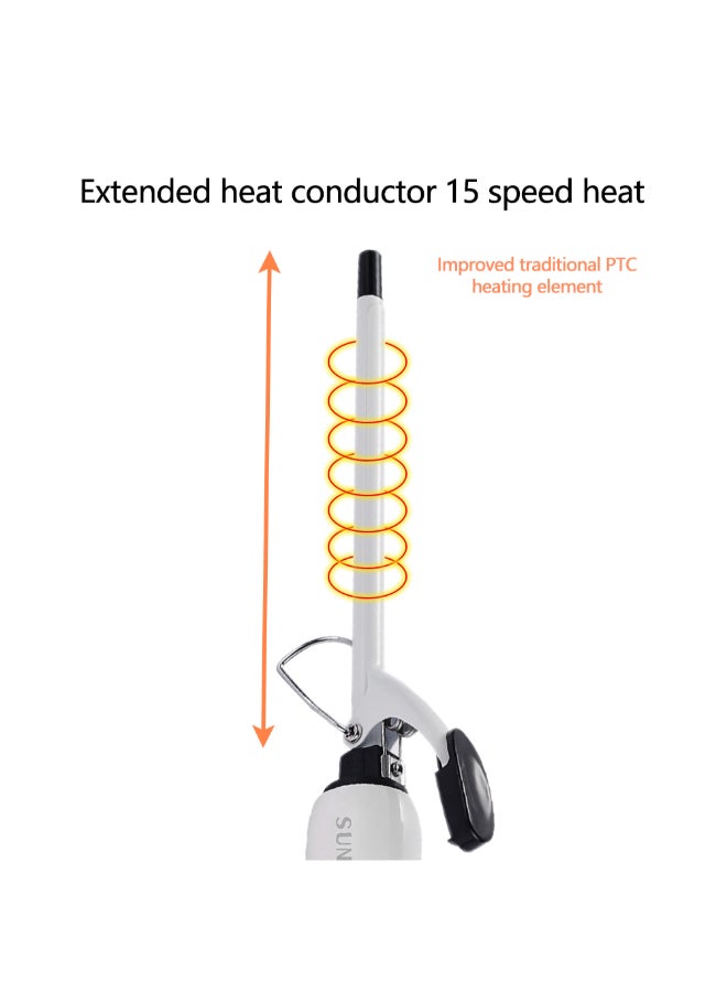 Sunhome - Professional Thin Hair Curler 9mm White/Black 400ml - Image 1