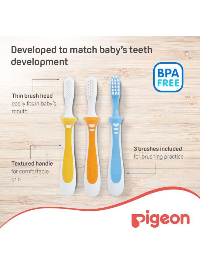 pigeon 3-Piece Lesson 123 Training Toothbrush Set  - Image 2