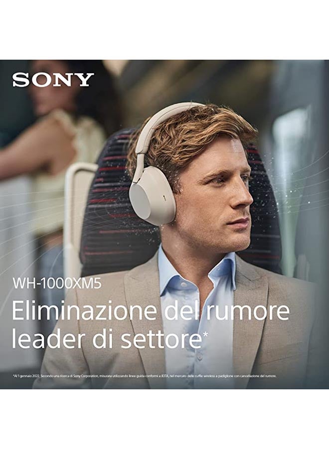 Sony - WH-1000XM5 Wireless Noise-Cancelling Headphones Platinum Silver - Image 1