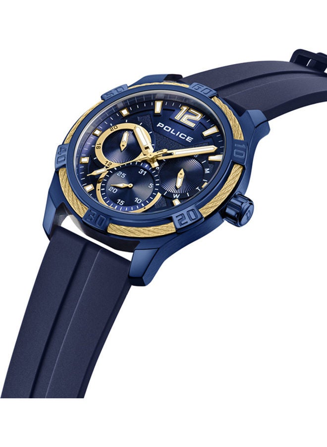 POLICE Men's Analog Round Shape Silicone Wrist Watch PEWJQ0005303 - 44 Mm - Image 2