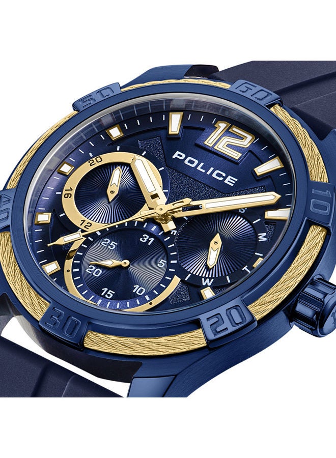 POLICE Men's Analog Round Shape Silicone Wrist Watch PEWJQ0005303 - 44 Mm - Image 3