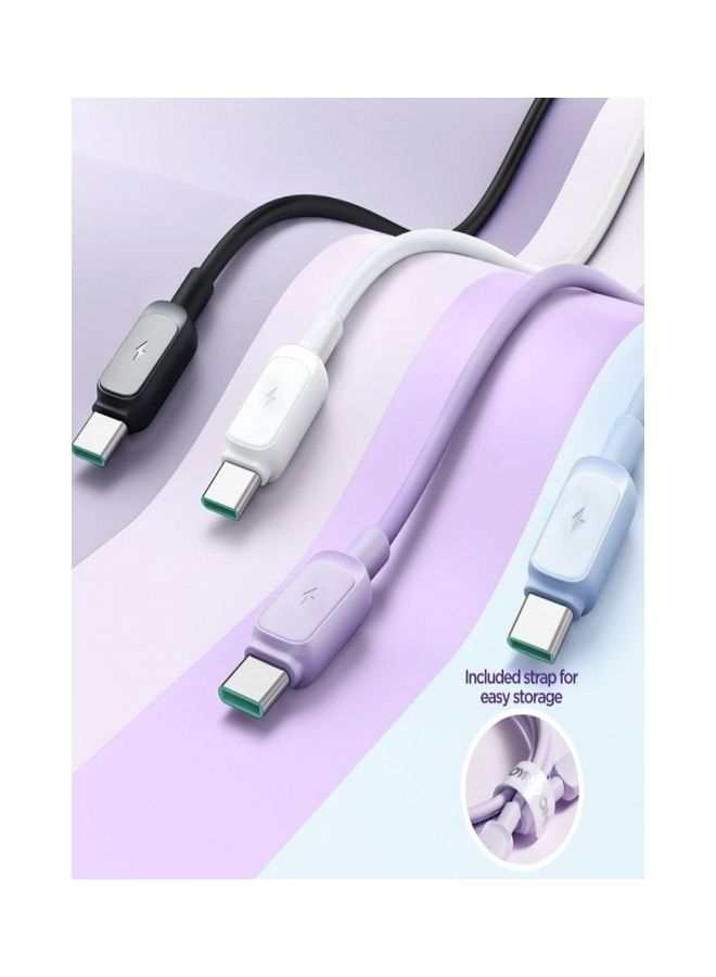 JOYROOM S-AC027A14 Series 3A USB To USB-C Type C Fast Charging Data Cable Compatible For Samsung S21 S20 Note 20 10 9 Huawei P30 P20 Lite Mate 20 Pro P20 LG G5 G6 Xiaomi Mi 1.2M Black  - Image 4