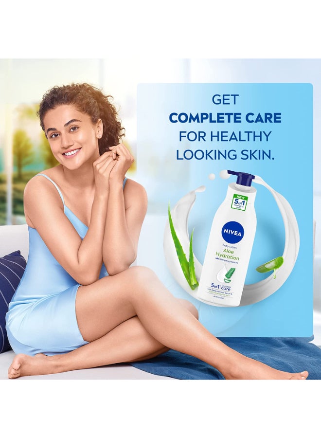 Nivea 5in 1 Complete Care With Aloe & Hydration Body Lotion 400ml - Image 3