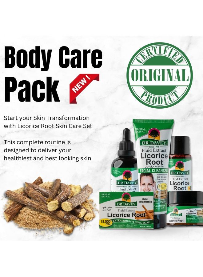 دكتور دافي مجموعة العناية بالبشرة بجذر عرق السوس لتفتيح البشرة ومكافحة الشيخوخة وعلاج حب الشباب وتنظيف البقع السوداء وإزالة البثور وتنظيف عميق وتهدئة الالتهابات - Image 2