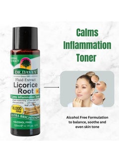 DR. DAVEY Licorice Root Extra Brightening Skin Care Set Anti Aging Control Treats Acne Cleans Black Spots Remove Pimples Deep Cleanser Calm Inflammation Multicolour 1312grams  - Image 4
