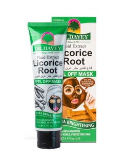 DR. DAVEY Licorice Root Hydrating Peel Off Mask Extra Brightening Deep Cleansing Acne Purifying  Pore Shrinking Removes Blackheads Dirt Andoils 120grams  - Image 1