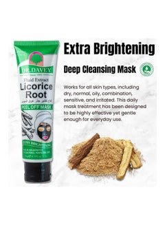 DR. DAVEY Licorice Root Hydrating Peel Off Mask Extra Brightening Deep Cleansing Acne Purifying  Pore Shrinking Removes Blackheads Dirt Andoils 120grams  - Image 4