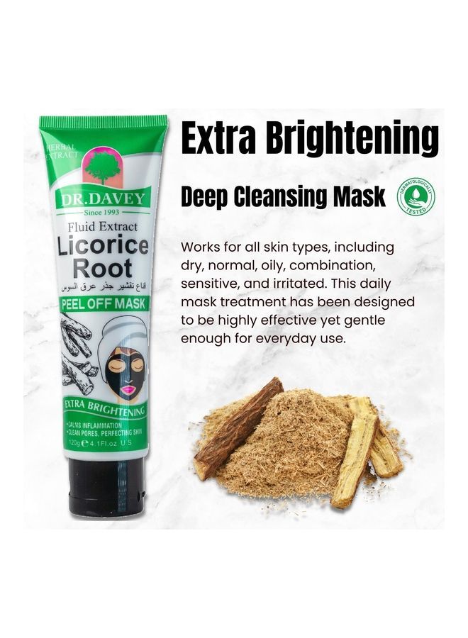 DR. DAVEY Licorice Root Hydrating Peel Off Mask Extra Brightening Deep Cleansing Acne Purifying  Pore Shrinking Removes Blackheads Dirt Andoils 120grams  - Image 4