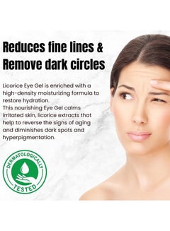 DR. DAVEY Licorice Root Anti Fatigue Dark Circles Reduces Fine Line Eye Gel Treatment For Women And Men Anti Wrinkles Soothe Puffy Eyes 30grams  - Image 3