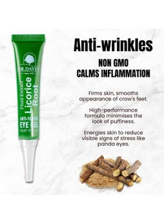 DR. DAVEY Licorice Root Anti Fatigue Dark Circles Reduces Fine Line Eye Gel Treatment For Women And Men Anti Wrinkles Soothe Puffy Eyes 30grams  - Image 4