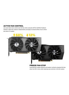 ZOTAC Gaming GeForce RTX 3050 Twin Edge 8GB GDDR6 128-bit 14 Gbps PCIE 4.0 Gaming Graphics Card IceStorm 2.0 Advanced Cooling Freeze Fan Stop Active Fan Control Black  - Image 4