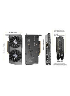 ZOTAC Gaming GeForce RTX 3050 Twin Edge 8GB GDDR6 128-bit 14 Gbps PCIE 4.0 Gaming Graphics Card IceStorm 2.0 Advanced Cooling Freeze Fan Stop Active Fan Control Black  - Image 2